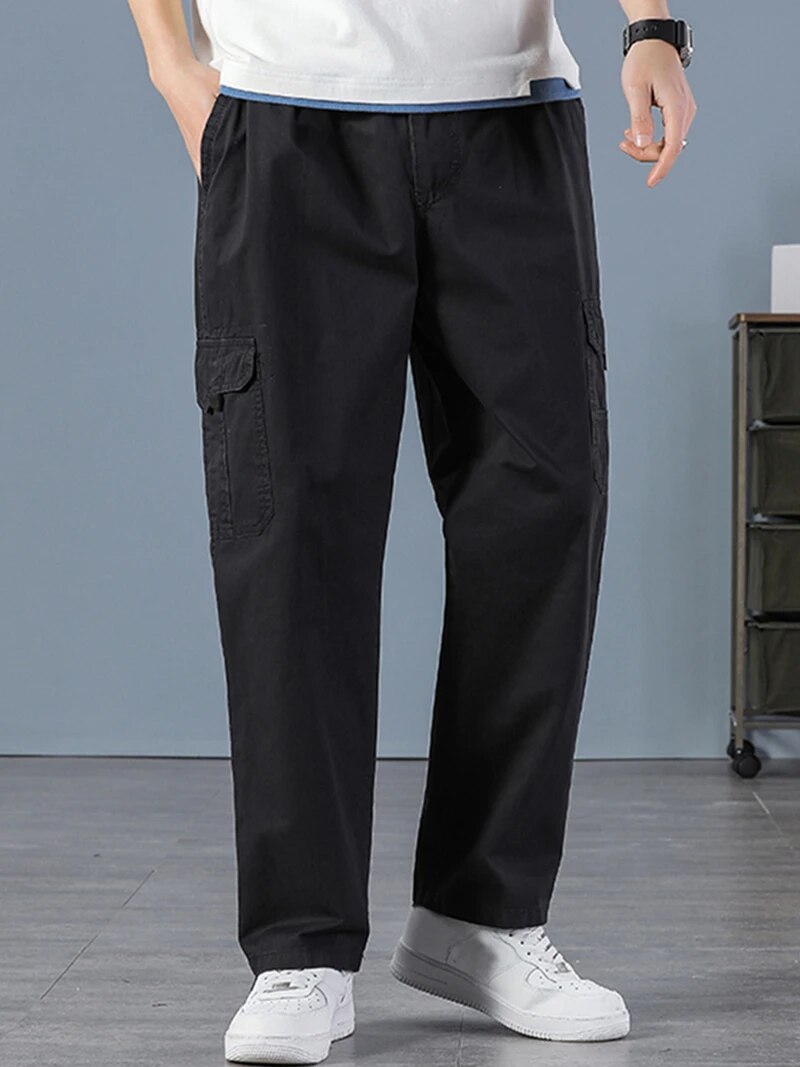 Men Shoes Joggers - Мужские прямые черные джоггеры из 100%