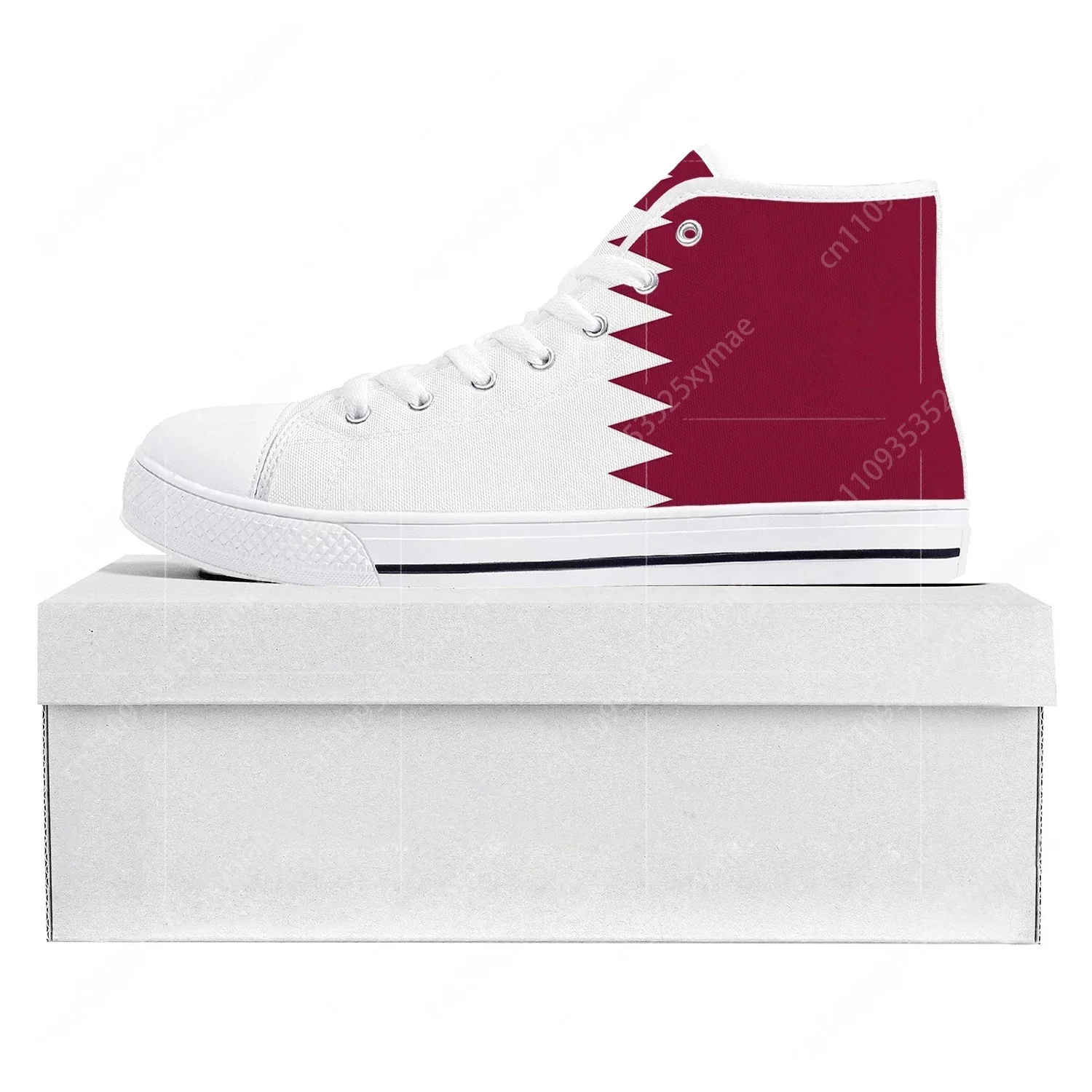 Men Shoes Qatar - Кроссовки с флагом Катара, высокие, высококачественные,