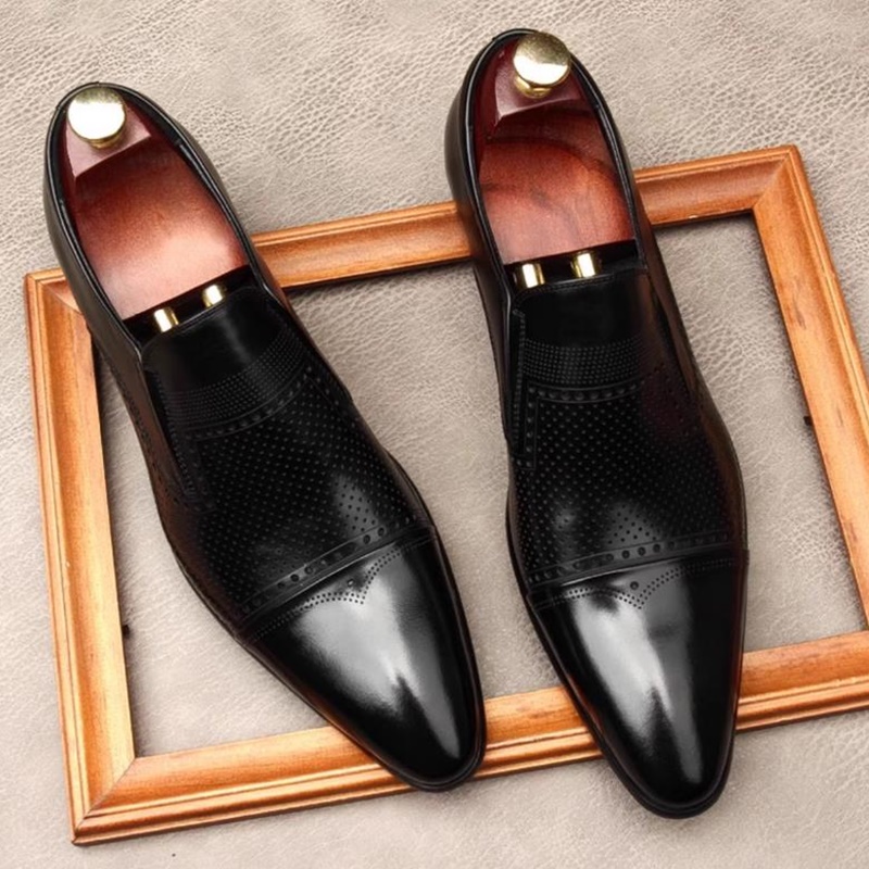 Men'S Shoes Size 43 In Us - Мужские деловые туфли из натуральной кожи,