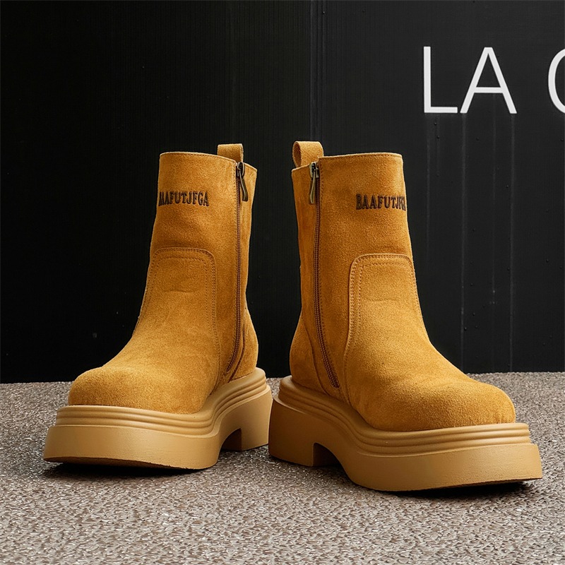Men'S Shoes Height Increase - Зимние ретро-ботинки унисекс в европейско-американском стиле