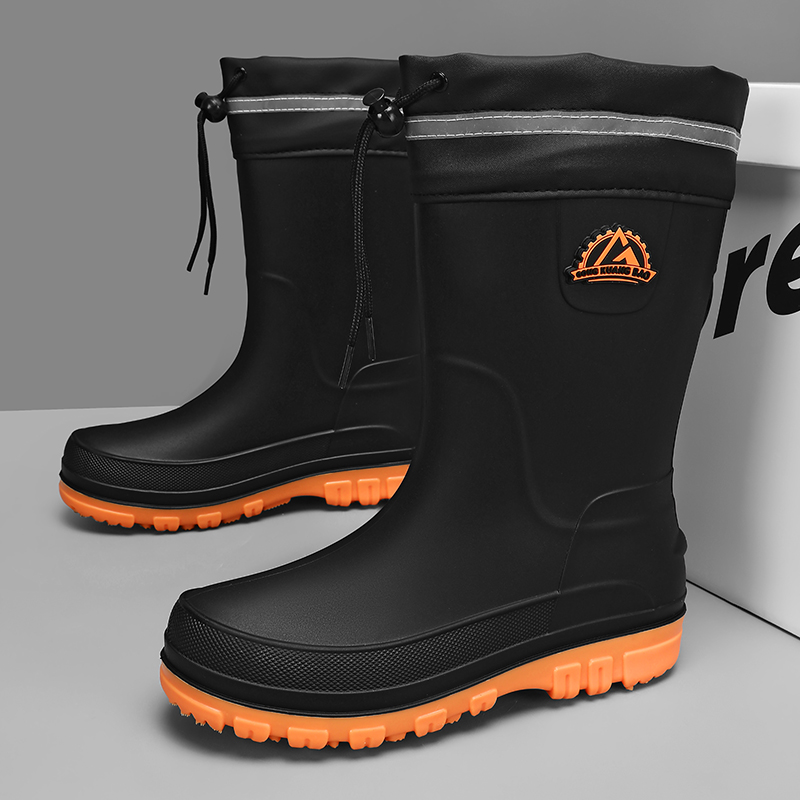 Men'S Shoes Water Resistant - Мужские рабочие дождевые ботинки средней длины
