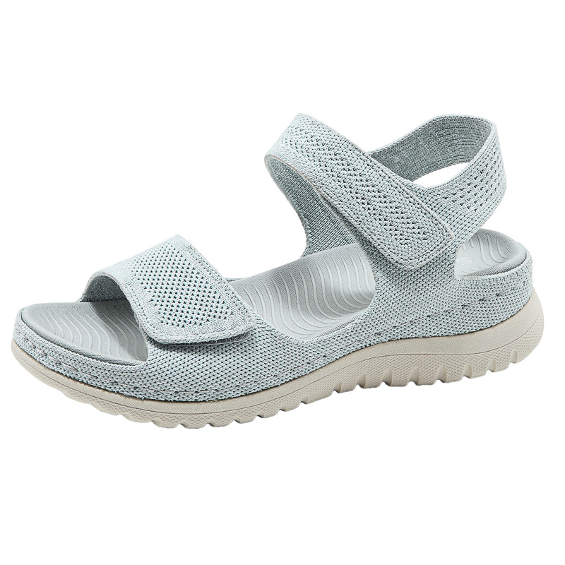 Velcro Strap Sandal - Женские вязаные сетчатые спортивные сандалии на