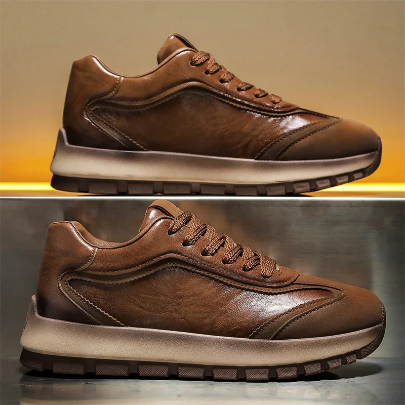 Men'S Shoes Water Resistant - Роскошные мужские кроссовки, всесезонная кожаная повседневная