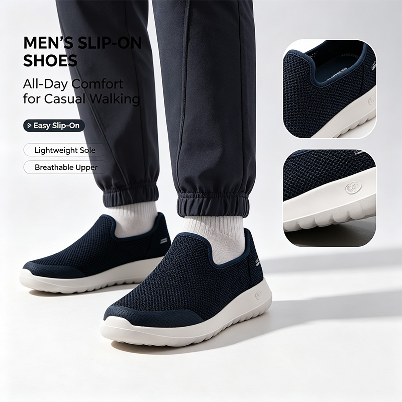 Men Shoes Official - Оригинальные мужские слипоны Skechers GO WALK