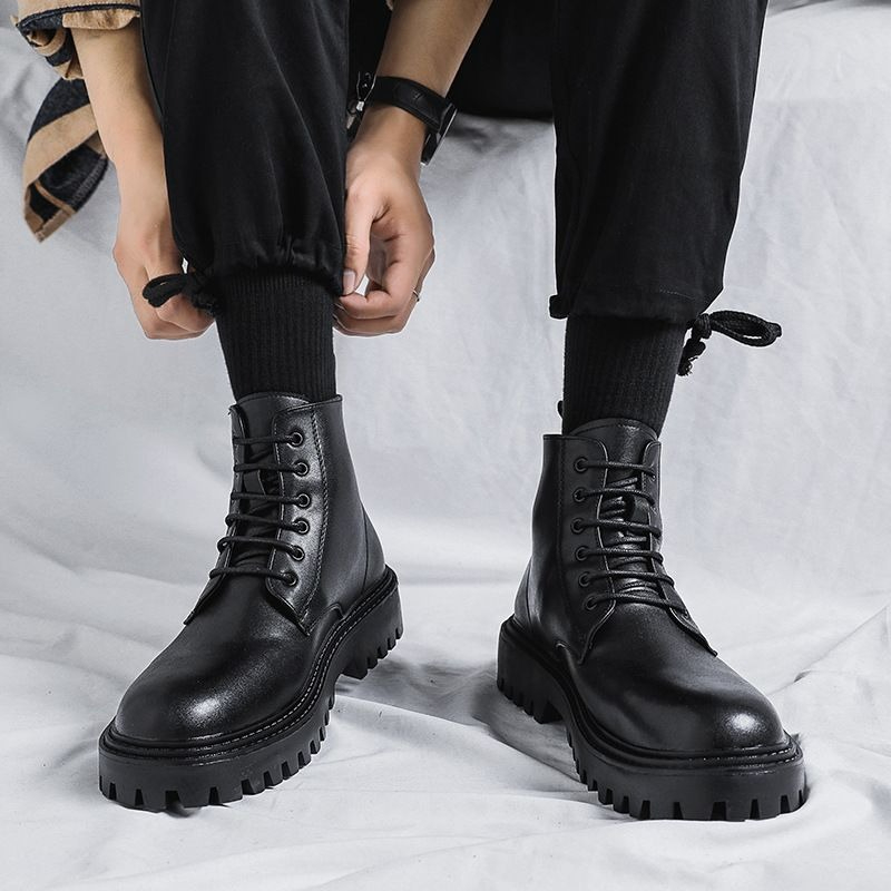 Мужские высокие кожаные ботинк – обзор и цена Men'S Shoes Height Increase