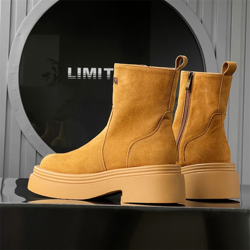 Зимние ретро-ботинки унисекс в – обзор и цена Men'S Shoes Height Increase
